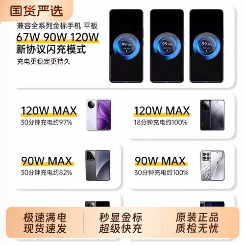 小米充电器原装正品官方超级快充120w适用14Pro12红米K70至尊版K50手机K60超级闪充Note13Pro+6a充电线67/90W