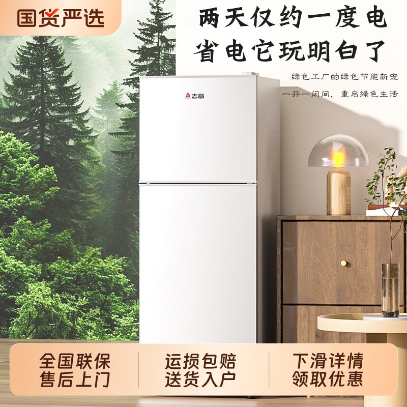 志高冰箱家用小型租房宿舍迷你办公室电冰箱冷冻冷藏直冷双门节能