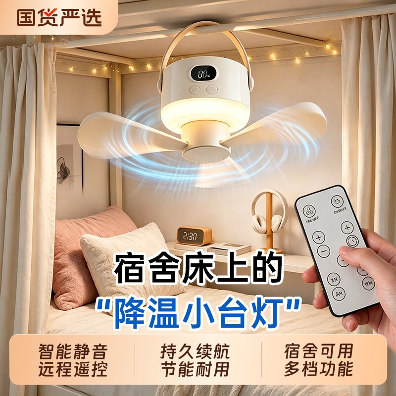 大学生宿舍吊扇风扇灯静音大风力图片