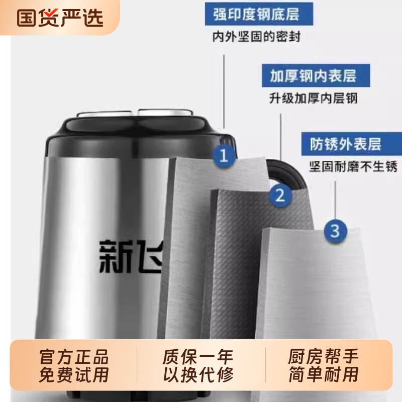 新飞家用不锈钢电动多功能绞肉机图片