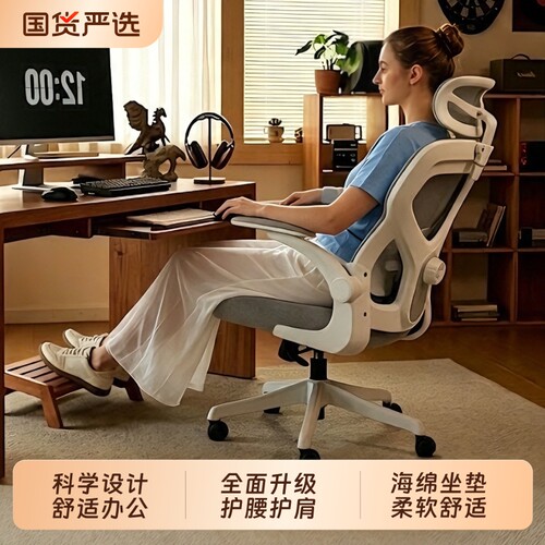 人体工学椅子舒适久坐家用电脑椅办公座椅宿舍护腰电竞椅靠背学习