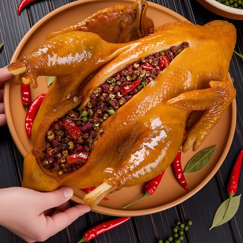 椒麻鸡麻椒鸡正宗重庆特产即食熟食麻辣烧鸡1000g解馋整只送礼