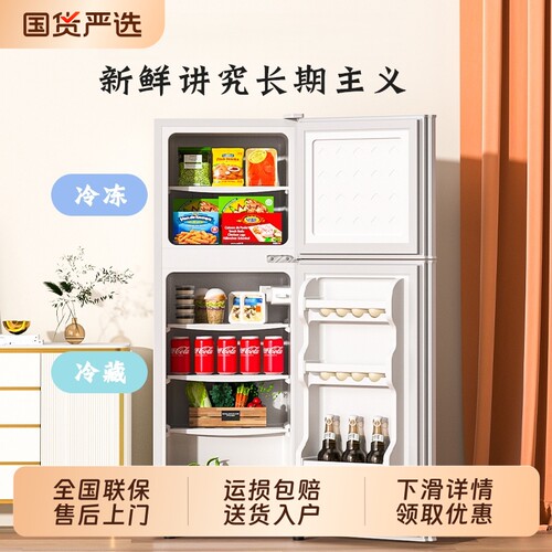 先科一级小冰箱家用小型租房宿舍迷你办公室电冰箱冷冻冷藏直冷