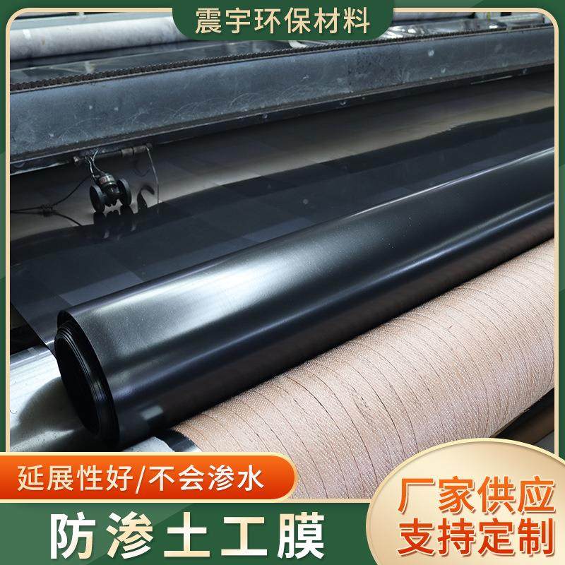 防渗土工膜水产养殖0VWL.2-3防0m聚乙烯复合膜垃m圾填d埋场hpe渗