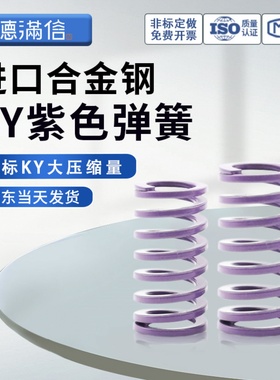 深紫色KY大压缩量中荷重模具弹簧怡合达矩形弹簧模具螺旋压缩扁簧