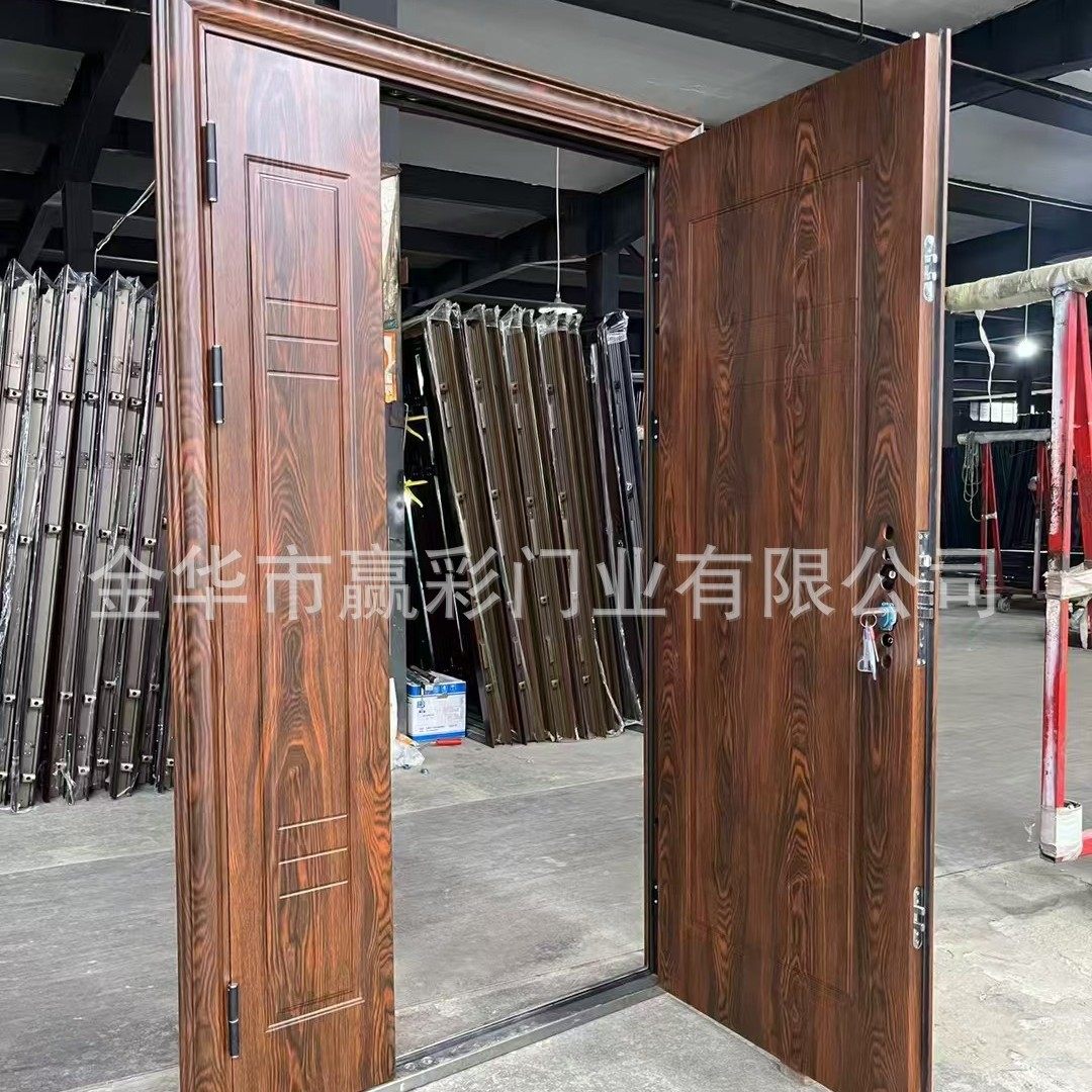 家用铝合金防盗门别墅新中式单门入户门简约大气安全门进户门工厂