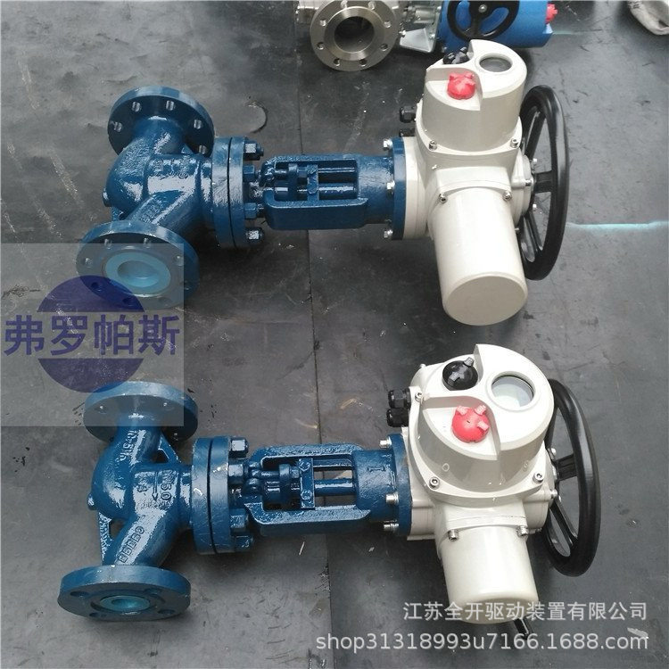 J941Y-100I DN20铬钼钢电动法兰截止阀 耐高温高压电压AC380