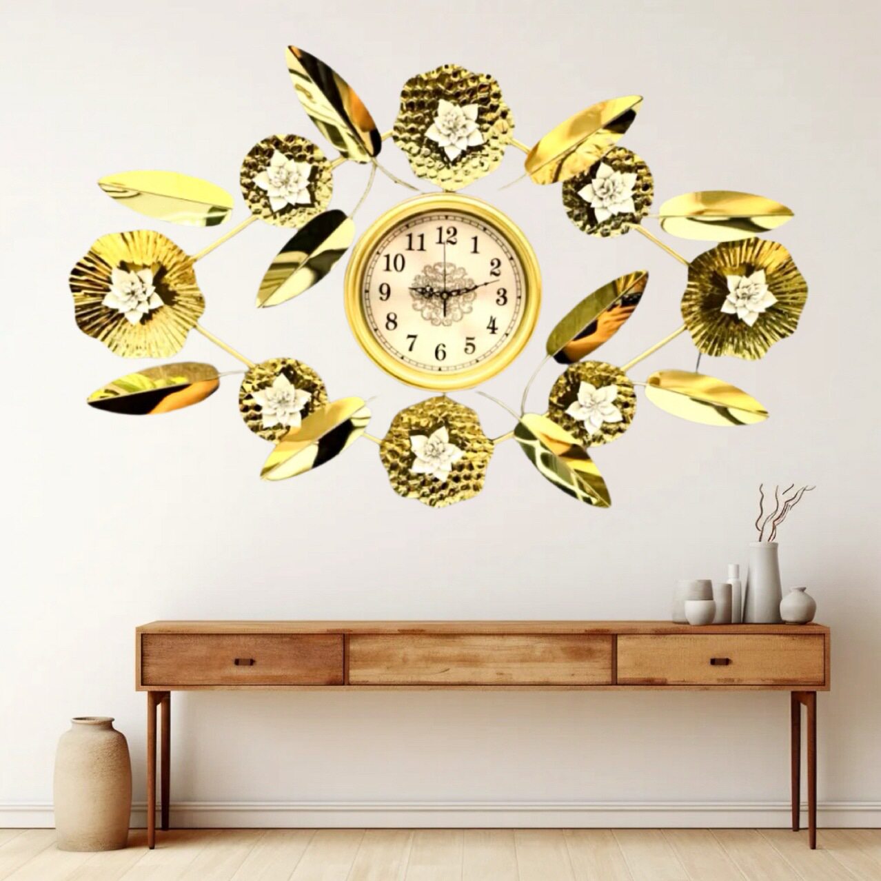 不锈钢轻奢钟表客厅现代艺术挂表家用时钟创意时尚墙面装饰简约挂