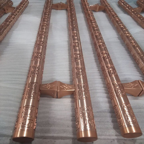 中式豪华大门拉手玻璃门双开把手酒店会所木门拉手轻奢复古铜拉手