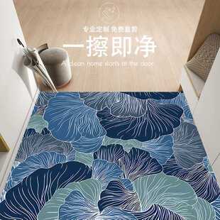轻奢皮革地垫高端入户门垫进门门口家用踩脚垫简约现代地毯可裁剪