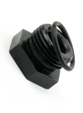 汽车改装接头外螺纹AN8 ORB-8平 W/T O-Ring带垫圈黑色平堵头