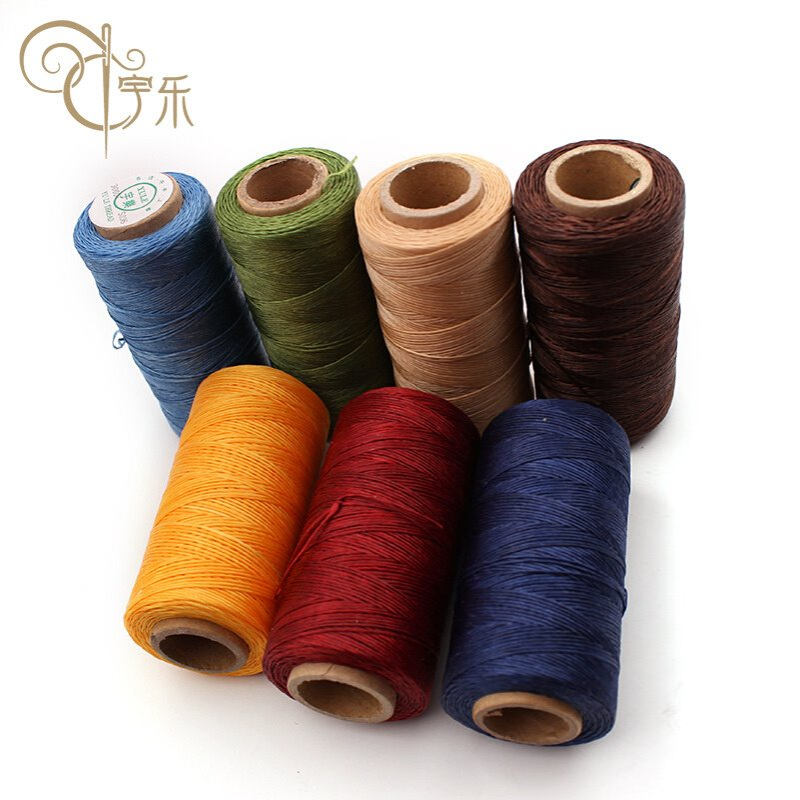 现货批发0.8mm手缝圆蜡线 缝纫线编织线 3000T上蜡沿条线欧式E18