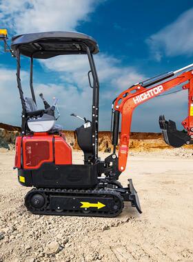 出口美国履带式微型挖掘机 HT12G室内破碎小挖机 家用迷你挖沟机