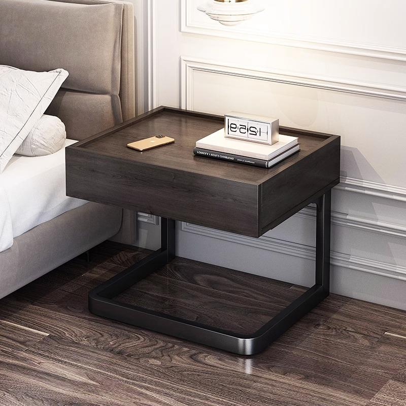 床头柜简约现代轻奢酒店床边柜替代卧室意式小型创意置物架储物柜