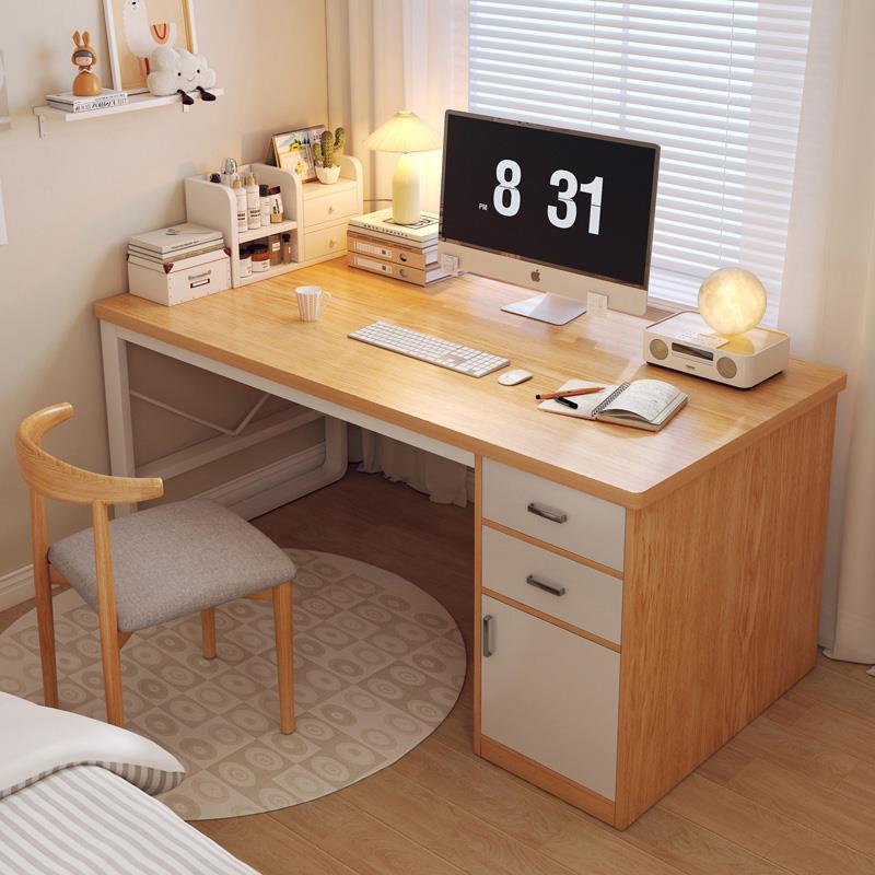 书桌学生家用带抽屉台式电脑桌小户型卧室学习写字桌简易办公桌子