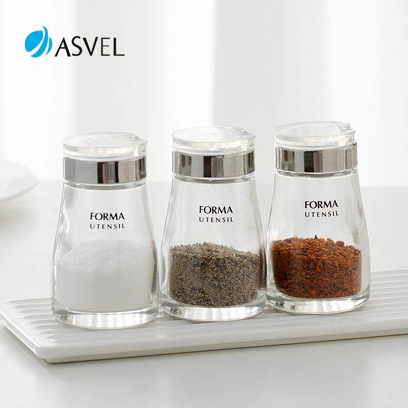 调味罐日本asvel收纳盒家用厨房烧烤胡椒粉撒料瓶调味瓶定量盐罐