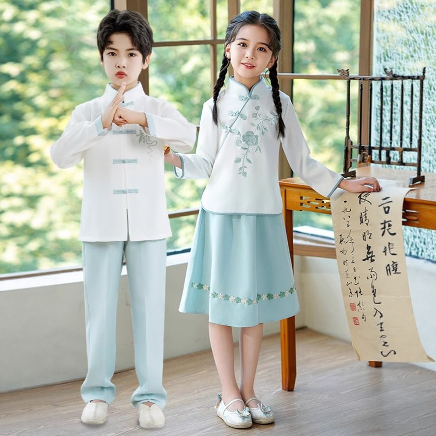 儿童国学汉服中国风演出服