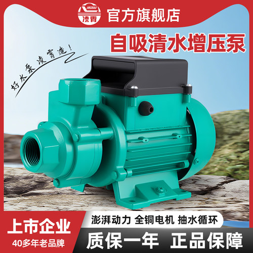凌霄水泵1DZB-35/45/65抽水机自来水井水抽水220V自吸清水增压泵