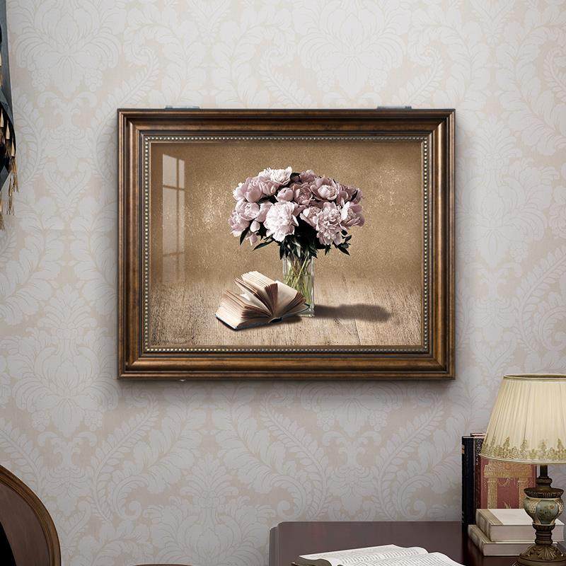 美式复古挡电表箱盖子装饰画配电箱弱电箱多媒体箱挂画电线盒遮挡