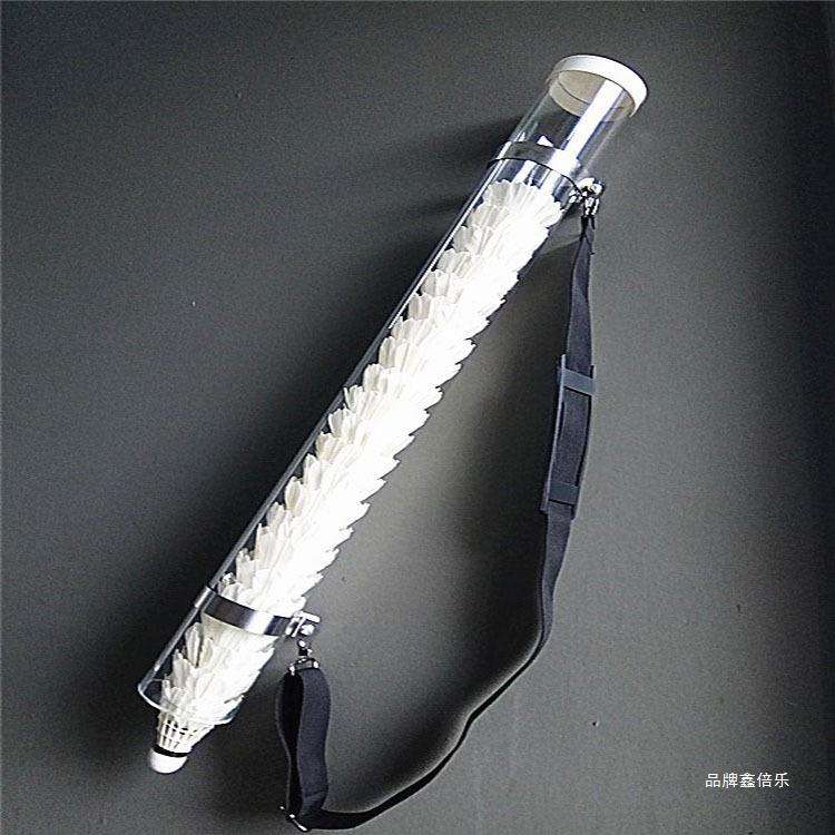 教练喂球发球机羽毛球桶发球框折叠集球器透明训练背式手动发全圆