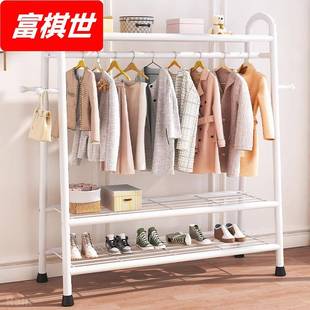 落地卧室衣帽架家用简易晾衣杆宿舍挂衣架阳台晒衣架子 衣架加粗款