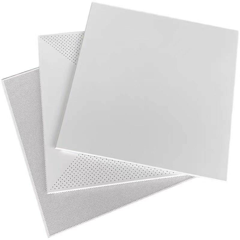 600X600集成吊顶工程铝扣板60*60微孔铝天花板办公室铝合金天花板