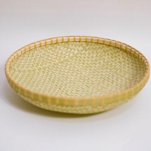 圆形簸箕农家竹制品收纳筐家用水果篮圆筐 高品质纯手工竹编簸箕