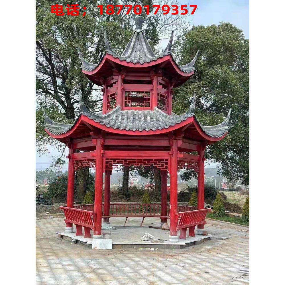 凉亭户外定制防腐木材八角形凉亭庭院别墅彷古凉亭木屋厂家直销实