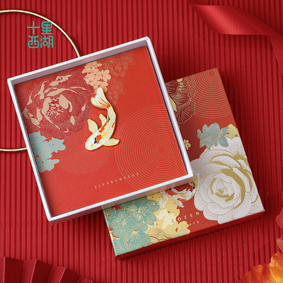 十里西湖文创 上岸好运锦鲤胸针国风幸运伴手礼高考中考考研礼物