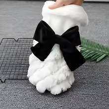Fashion Sequin Winter Pet Dog Clothes Elegant White Puppy