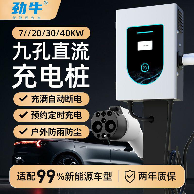 新能源直流充电桩7kw功率9孔电动汽车自带灭火刷卡功能厂家价