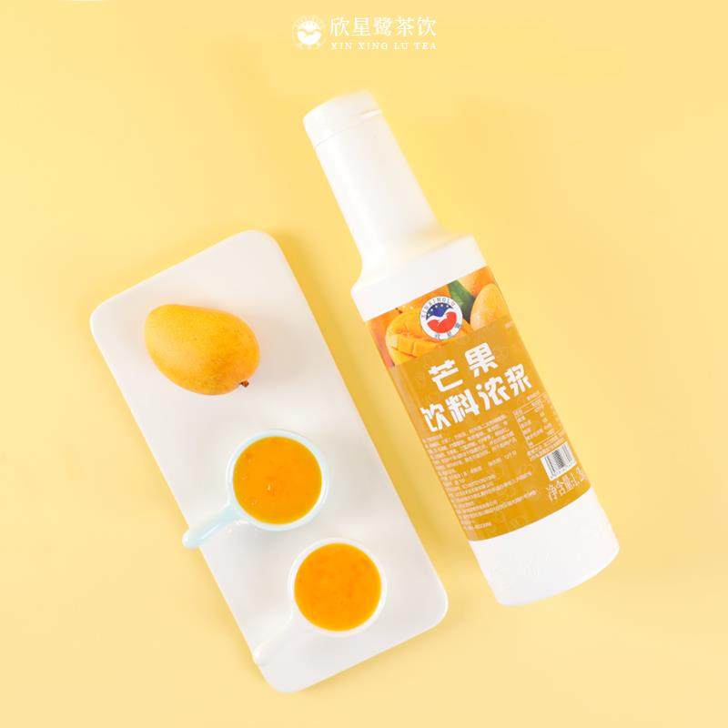 新货欣星鹭芒果果汁果味饮料浓浆奶茶店专用杨枝甘露原料水果茶果