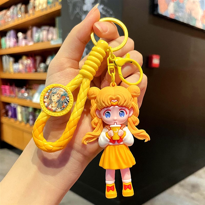 创意卡通可爱jk美少女战士钥匙扣挂饰汽车钥匙链情侣包包挂件礼物