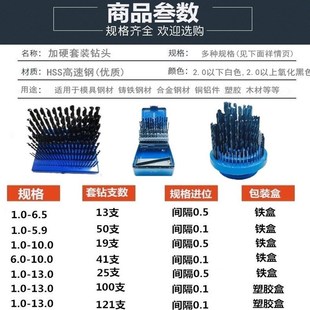 5.9 钻头121支圆盘铁盒钻 加硬套装