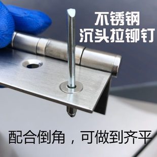 十一年铆钉制造商 钣金合页用沉头半不锈钢平头抽芯铆钉