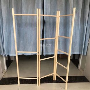 饰木架折叠屏风绳编框现代简约饰品环保展示挂架 包邮 实木框组合装