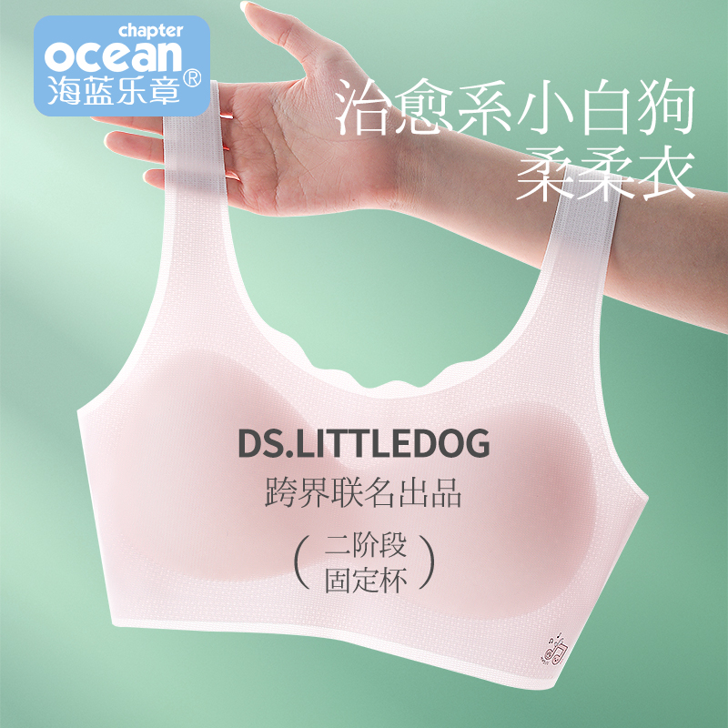 海蓝乐章少女内衣二阶段儿童发育期初中生文胸女童12-15岁小背心