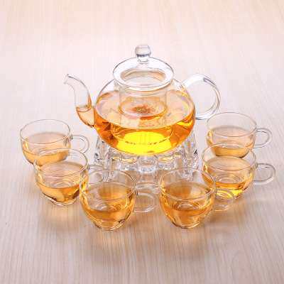 高硼硅加厚玻璃功夫煮茶器耐高温玻璃茶具茶壶家用茶杯花茶壶套装