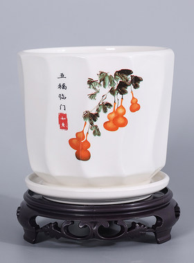 大口径蝴蝶兰透气花盆