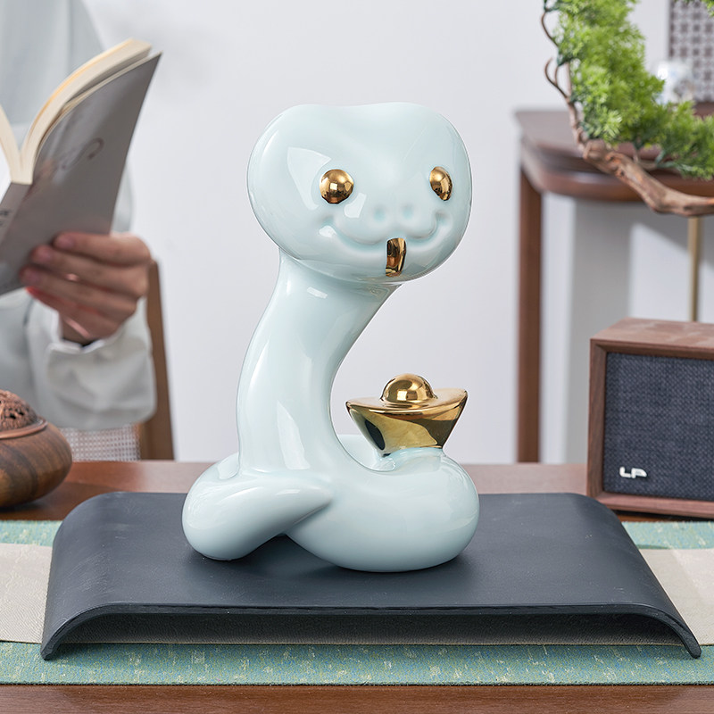 华光景瓷 景德镇青瓷创意新中式客厅装饰品茶桌摆件 客厅摆件,家居饰品,桌面摆件,淘宝优惠券,粉丝福利购,淘宝优惠卷