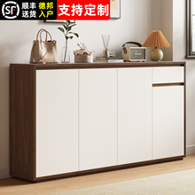 鞋柜家用门口室内新款2025走廊外收纳玄关柜多层入户楼道鞋架实木