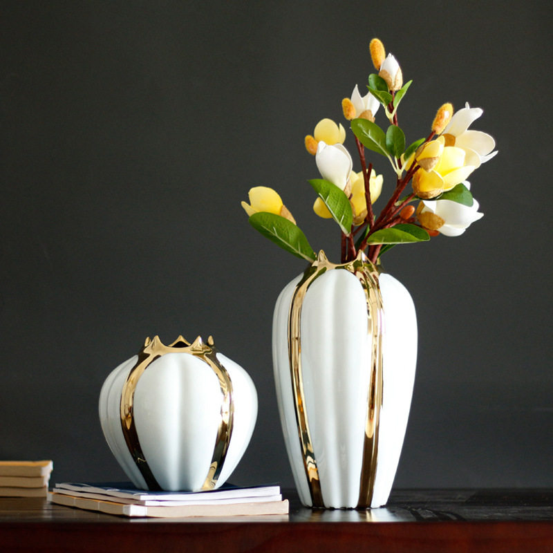 欧式摆件书房客厅玄关餐桌台面艺术创意插干花器陶瓷花瓶,模玩/动漫/周边/娃圈三坑/桌游,文化/体育周边,淘宝优惠券,粉丝福利购,淘宝优惠卷