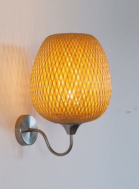 日式壁灯铁艺床头灯卧室创意个性艺术过道走廊楼梯灯中式挂壁灯