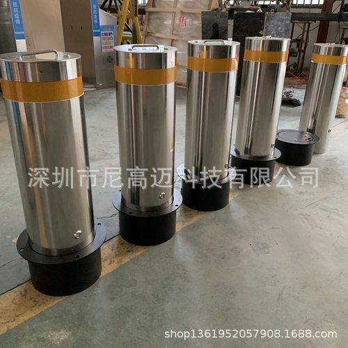 304不锈钢手动升降防撞柱学校门口可拆卸移动护柱广州花都伸缩桩