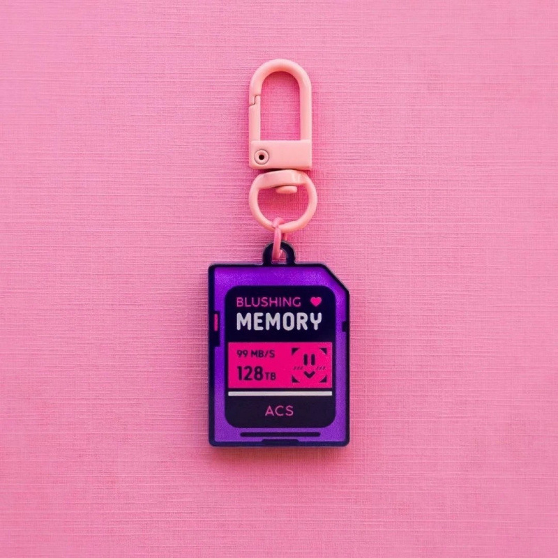 心跳回忆高颜值创意钥匙扣风情侣款包包挂饰礼物