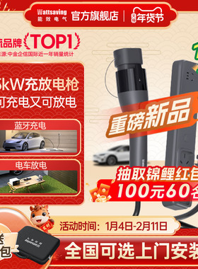 能效充电枪放电枪新能源汽车随车充家用便携组合套装通用桩3.5kw
