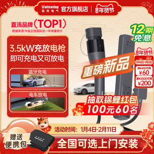能效充电枪放电枪新能源汽车随车充家用便携组合套装通用桩3.5kw
