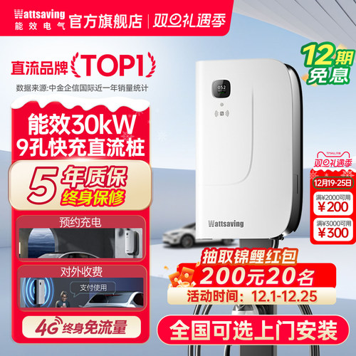 能效30kw直流快充桩+可预约充电