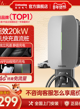 能效直流充电桩20kW家用蔚来极氪新能源电车380v九孔快充桩U20