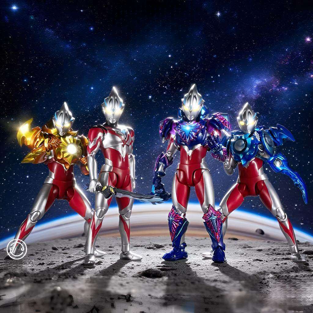 正版万代SHF奥特曼玩具手办亚刻星河装甲灼日赛罗迪迦布莱泽礼物